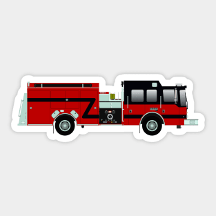 Red with Black Fire Engine Sticker